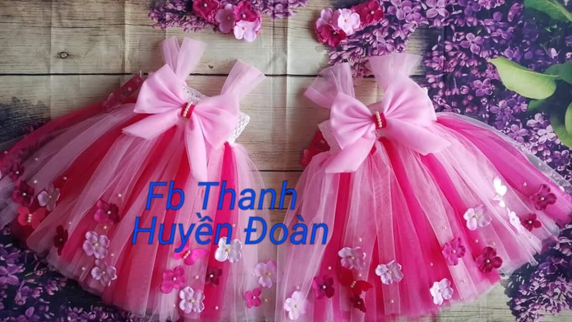 Đầm công chúa tutu bé gái hồng