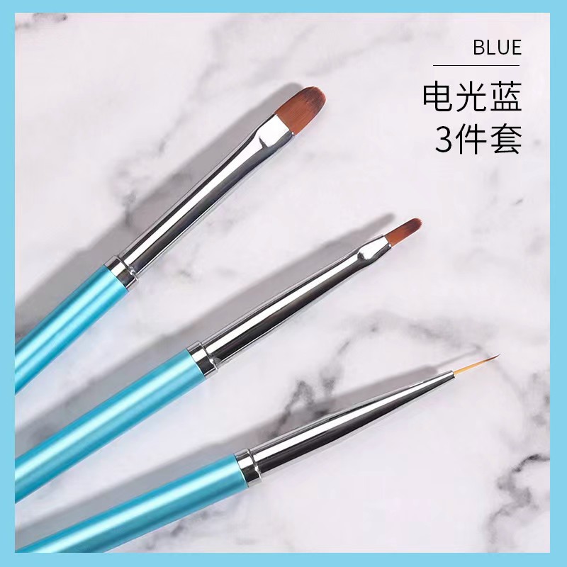 Sẹt cọ Dingxi 3 cây (gồm cọ nét, cọ hoa cúc, cọ đắp gel)