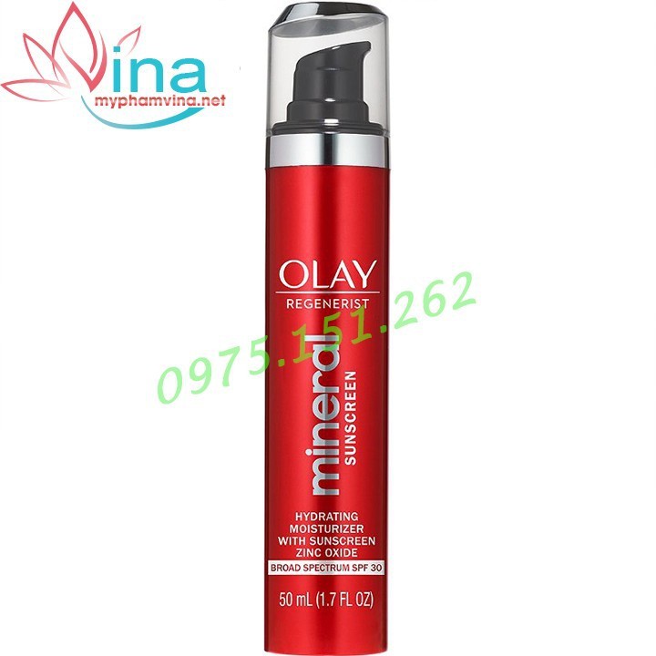 Kem dưỡng ẩm chống lão hóa có chống nắng olay regenerist mineral sunscreen hydrating moisturizer 50ml