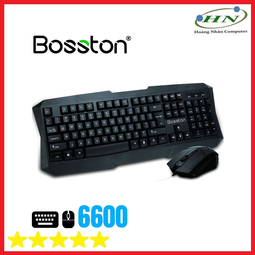 [HCM]Bộ bàn phím và chuột có dây Bosston S6600 - cổng USB