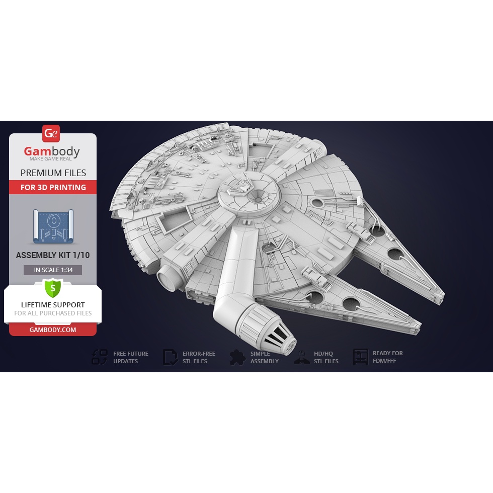 File in 3D Millennium Falcon - Star Wars