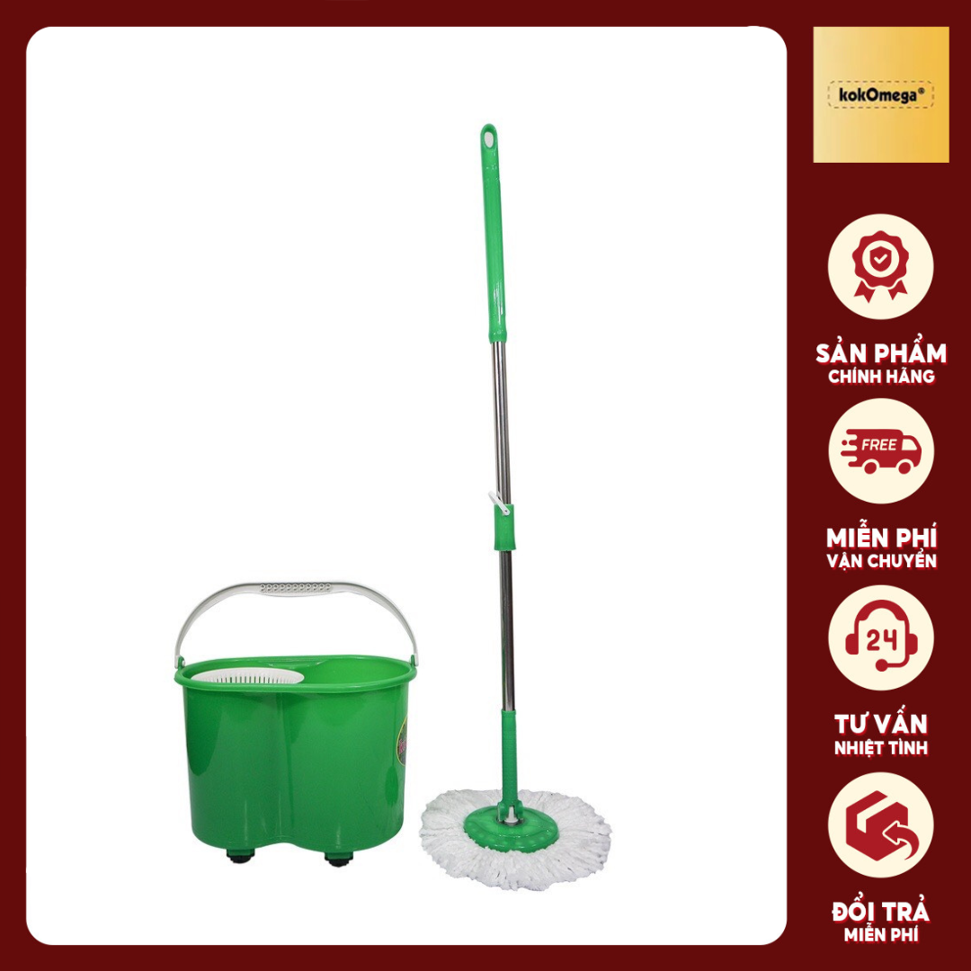 Bộ Lau Nhà 360 Độ kokOmega (OMBO-04)( Tặng 1 Bông Lau)