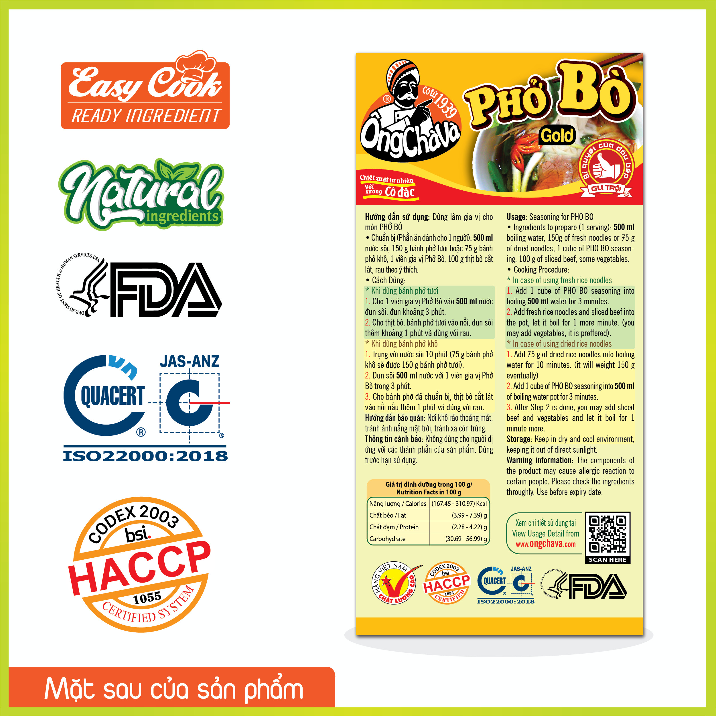 Combo 10 Hộp Viên Gia Vị Phở Bò Gold Ông Chà Và 126g