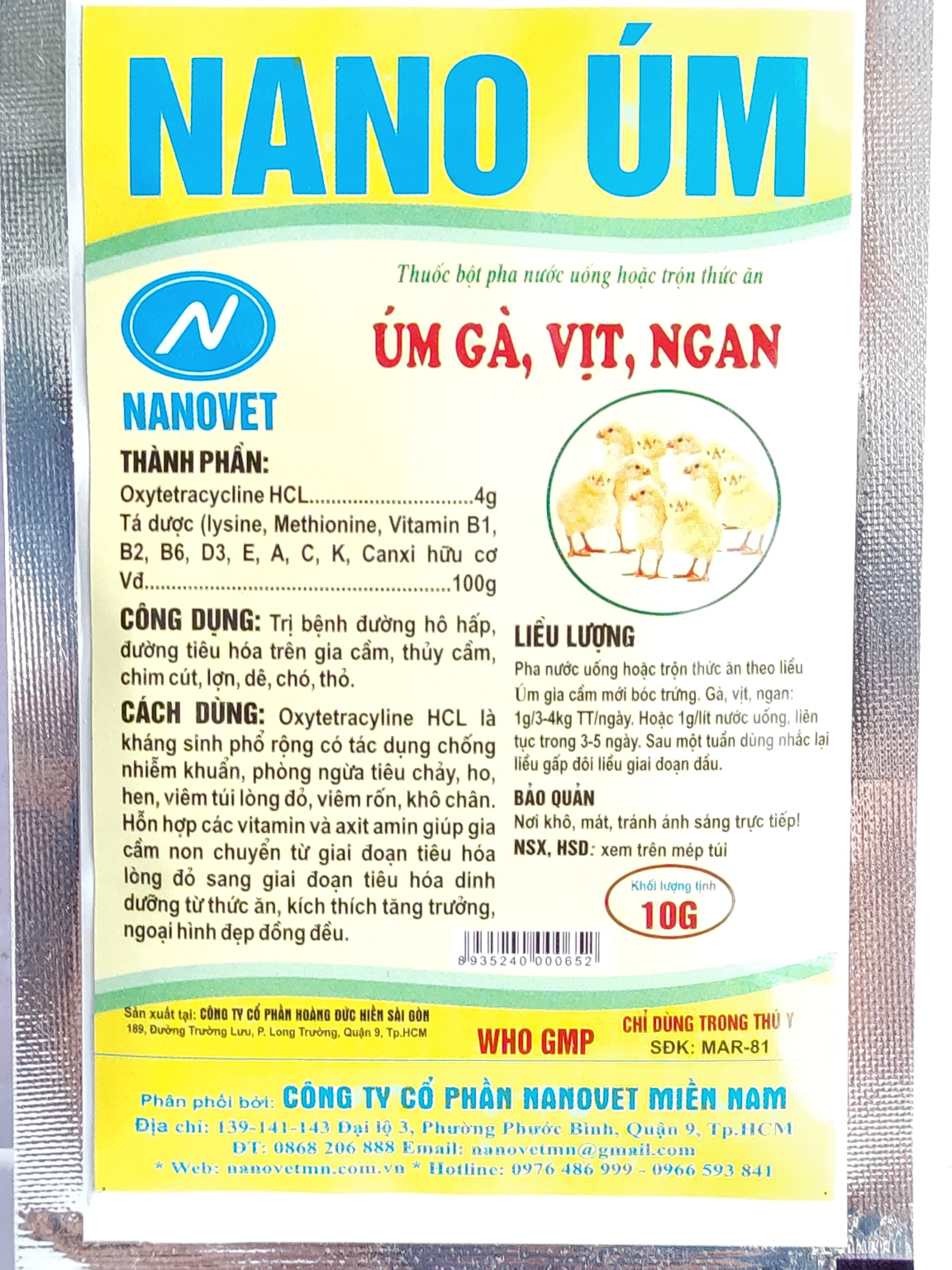 NANO ÚM 10gram CHUYÊN DÙNG ÚM GÀ VỊT CON