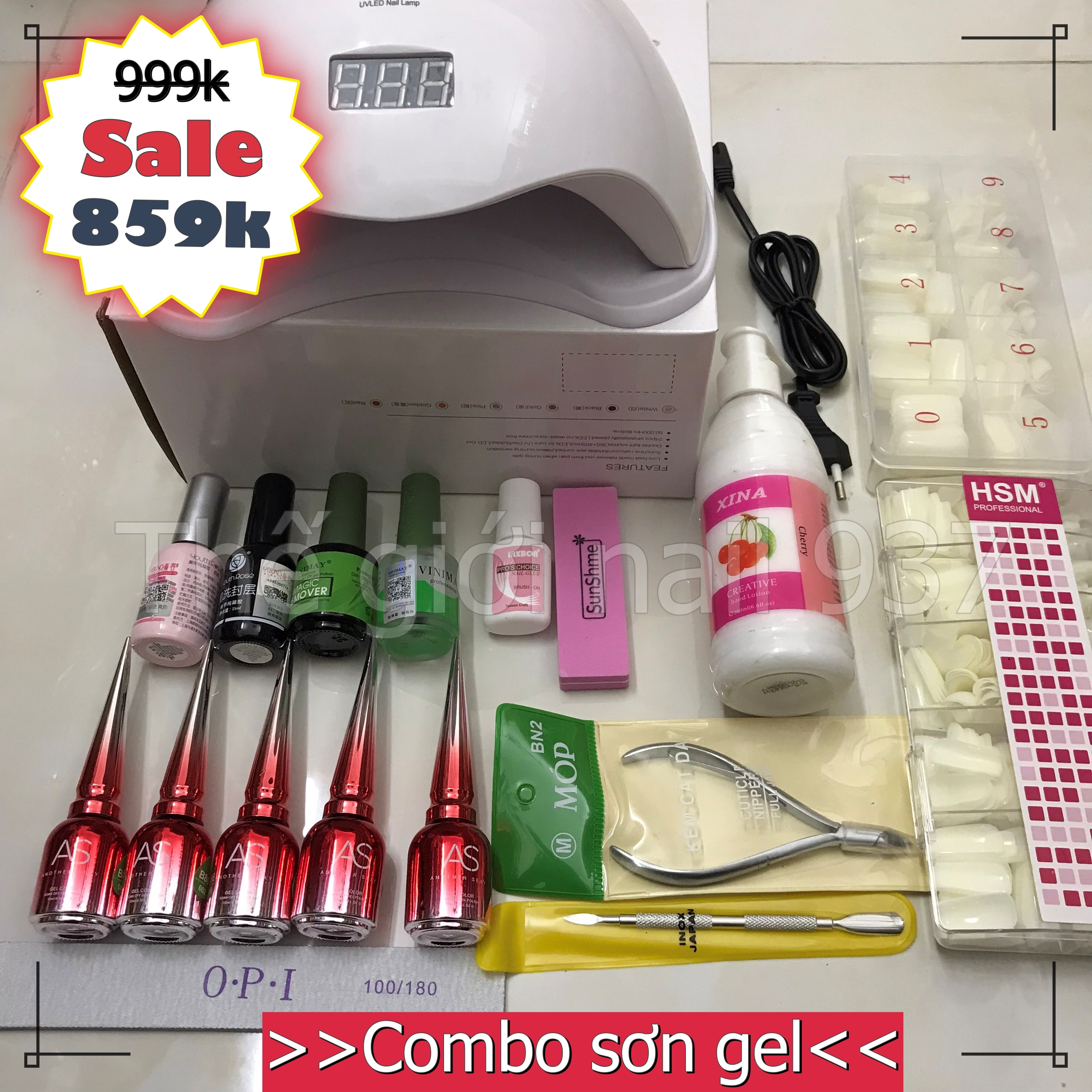 Combo đồ làm nail cơ bản 859k - (Combo làm sơn gel tại nhà) - TGN937 - Combo 14