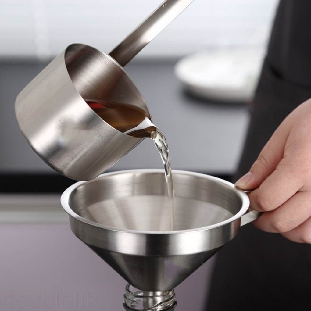 Phễu , quặn inox 304 có lưới lọc cao cấp