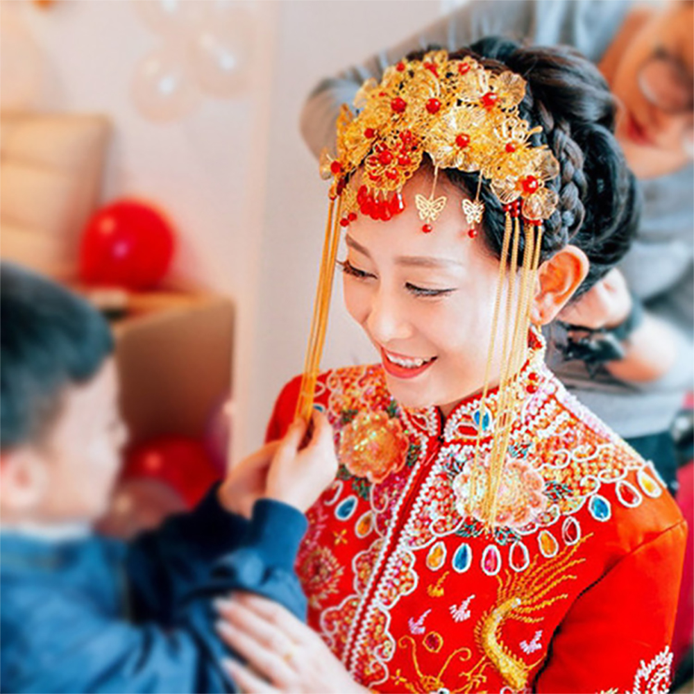 Cài Tóc Mỹ Ký Vàng Cổ Trang Trung Hoa