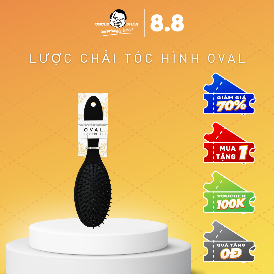 Lược chải tóc massage da đầu 22 x 6.4cm uncle bills ah4081