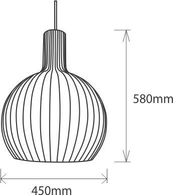 Đèn gỗ thả trần Ales Round Wooden Lamp With Neck