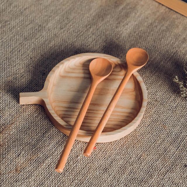 Muỗng súp/kem gỗ beech - Muỗng cho bé - wooden spoon soup