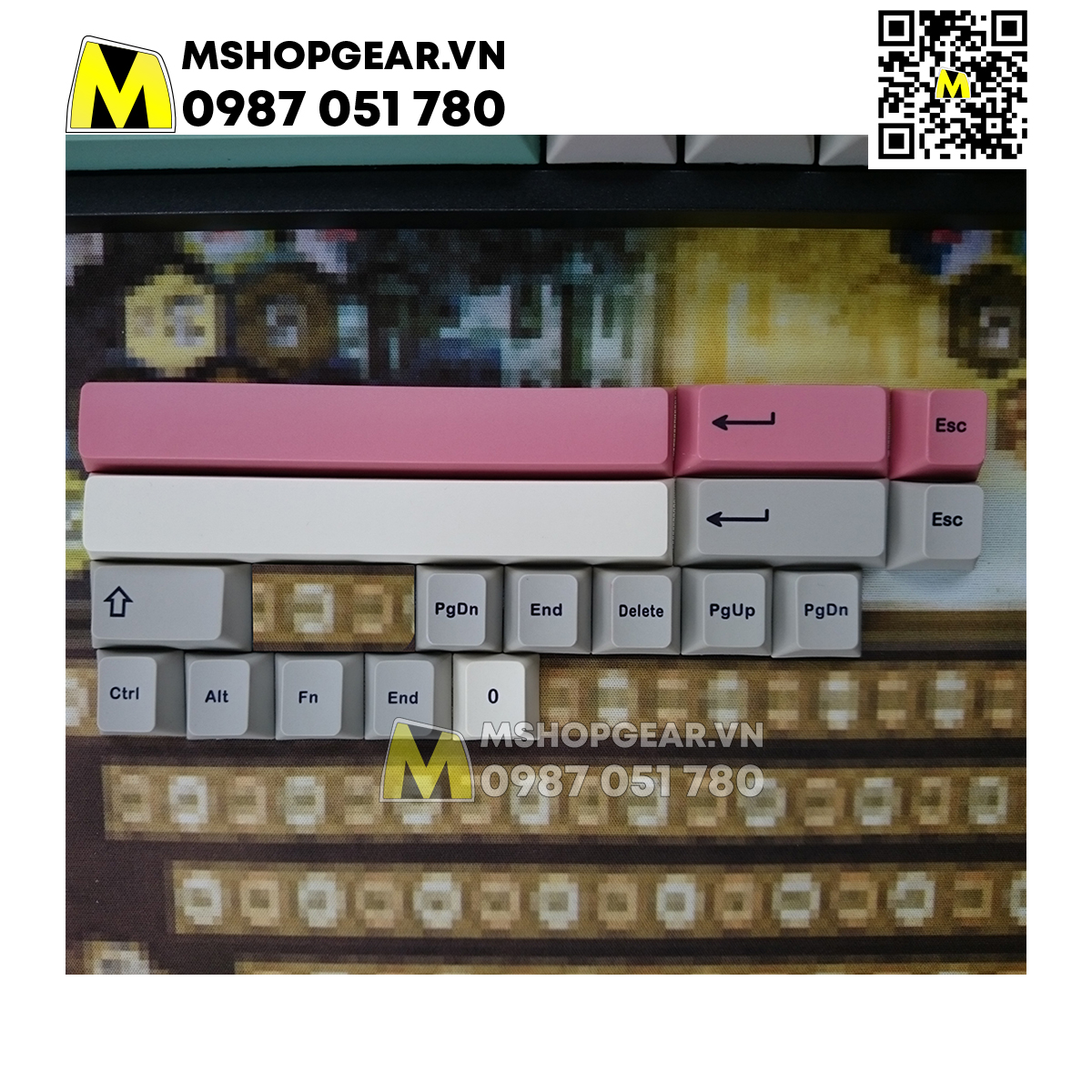 Keycap 9009 clone thick pbt cherry profile dye-sub 125 keys