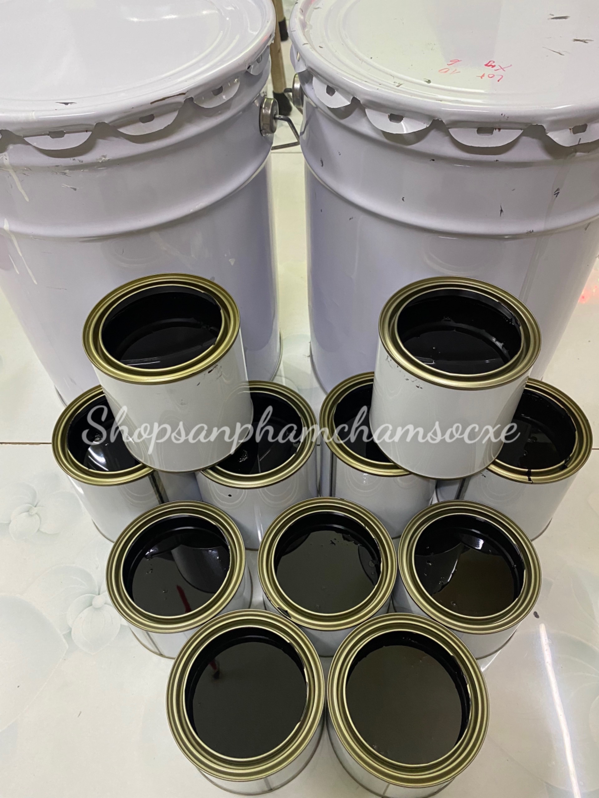 Sơn lót đen 2k điền đầy - Đậm đặc - Bao gồm cứng