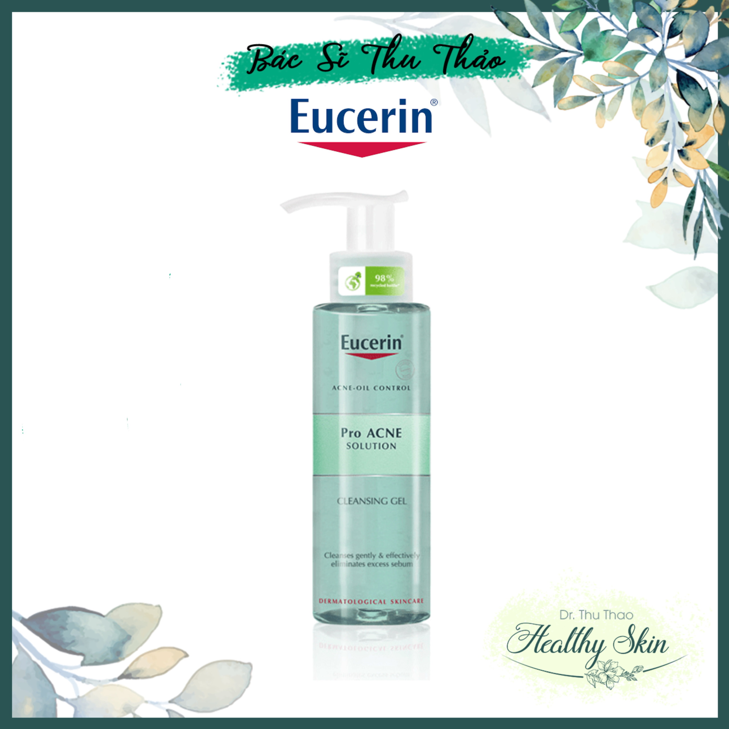 [200mL] SỮA RỬA MẶT EUCERIN PRO ACNE SOLUTION DÀNH CHO DA DẦU MỤN