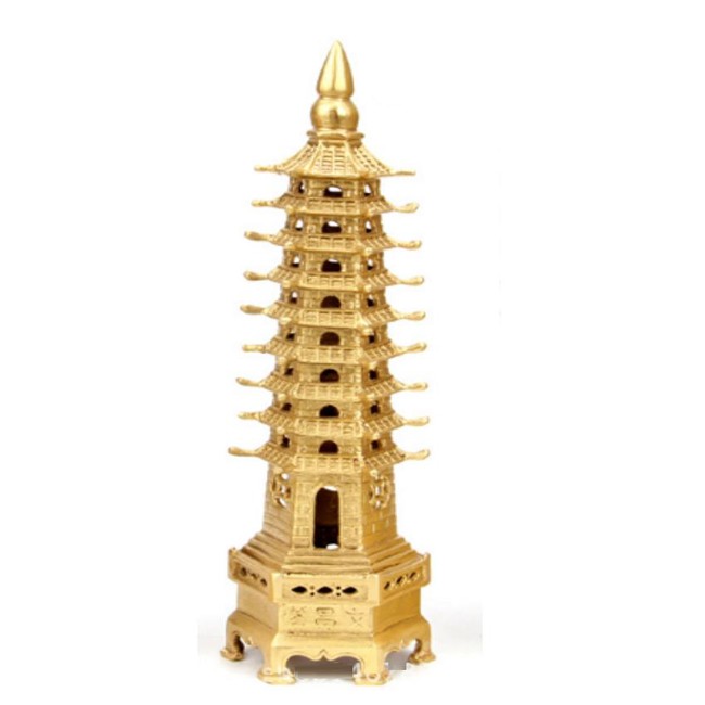 Mô hình Tháp Văn Xương 9 tầng trang tríbiểu tượng thăng tiến trên con đường học hành, công danh, sự nghiệp - vật dụng trang trí phong thủy