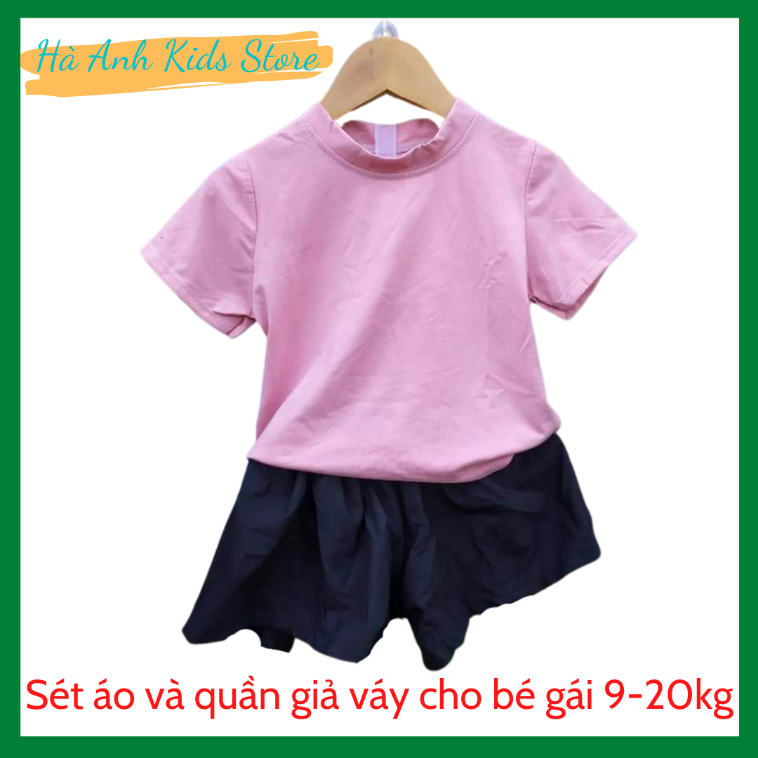 [Hoàn tiền 6%] Sét áo và quần giả váy siêu xinh cho bé gái 6-20kg