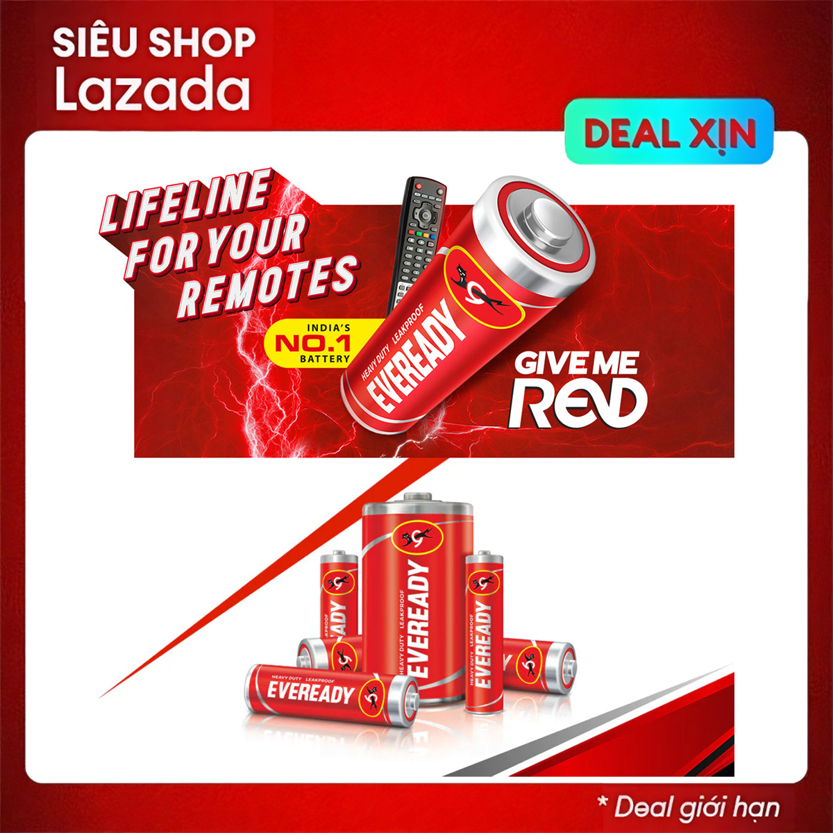 Bộ 8 pin AA không sạc Eveready 1.5V - Pin tiểu không sạc
