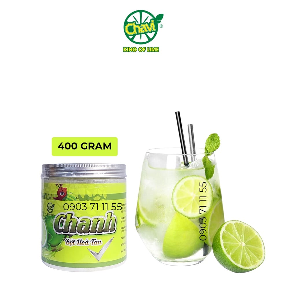 Freeship-bột cam, chanh, trà chanh hòa tan chavi long an - hũ 400g