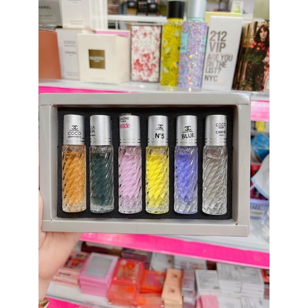 Set 6 chai nước Hoa Pháp mini nam nữ ( Dạng Lăn )