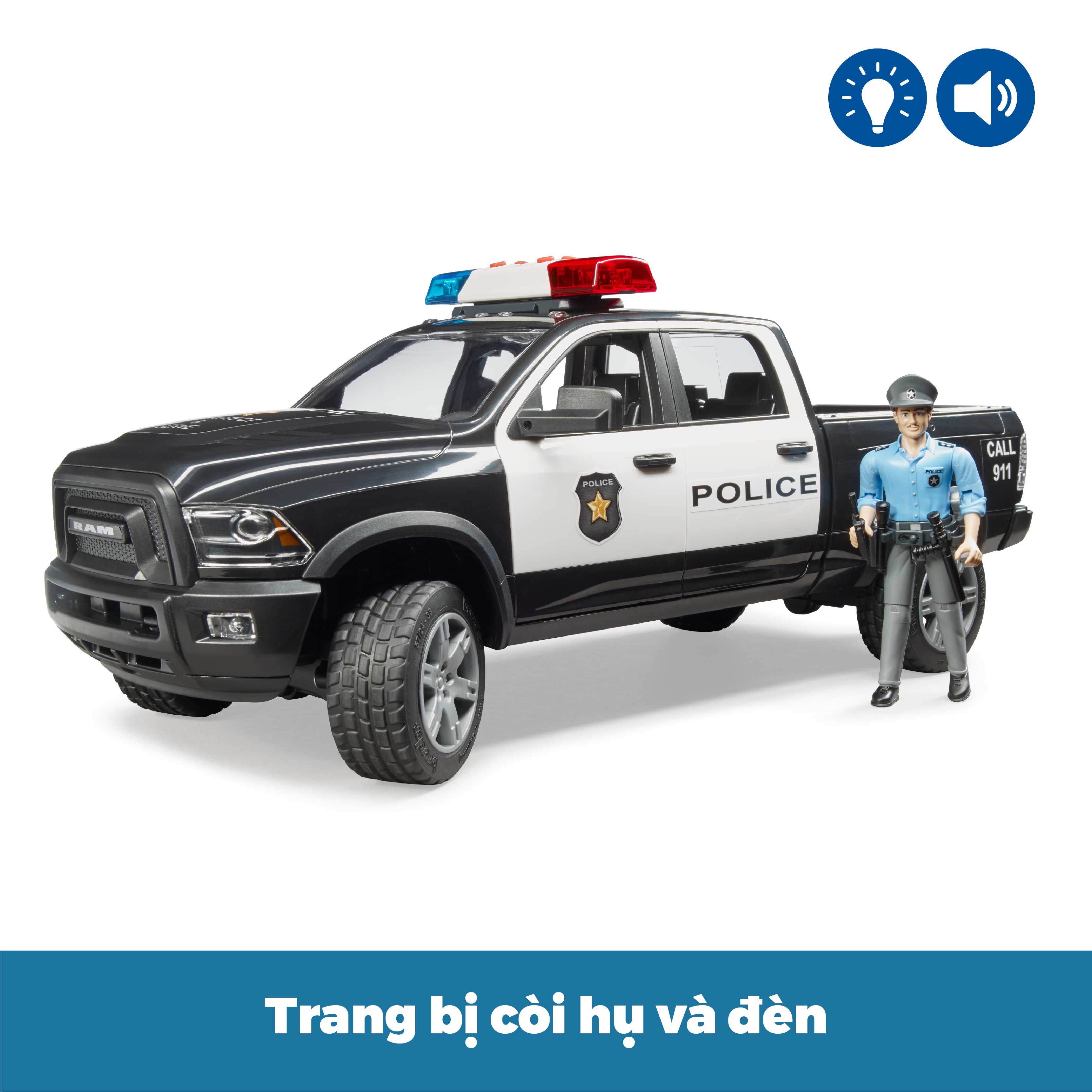 Đồ Chơi Bruder Xe Police RAM 2500 BRU02505