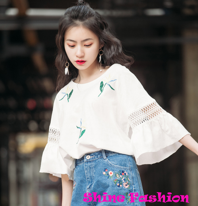 Áo thun nữ tay xòe dễ thương A08