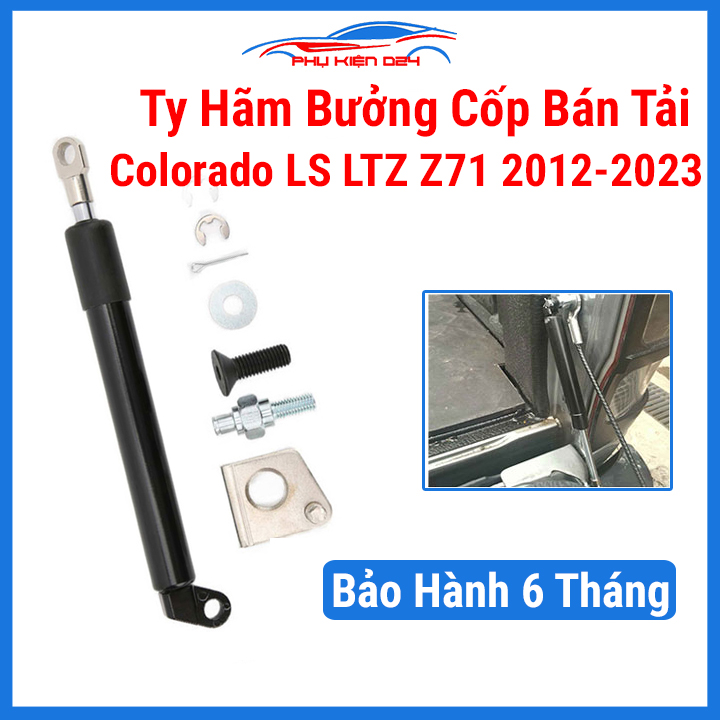 Ty hãm bưởng cốp colorado ls ltz z71 2012-2023, ty hạ bưởng cốp thùng xe bán tải kèm phụ kiện lắp