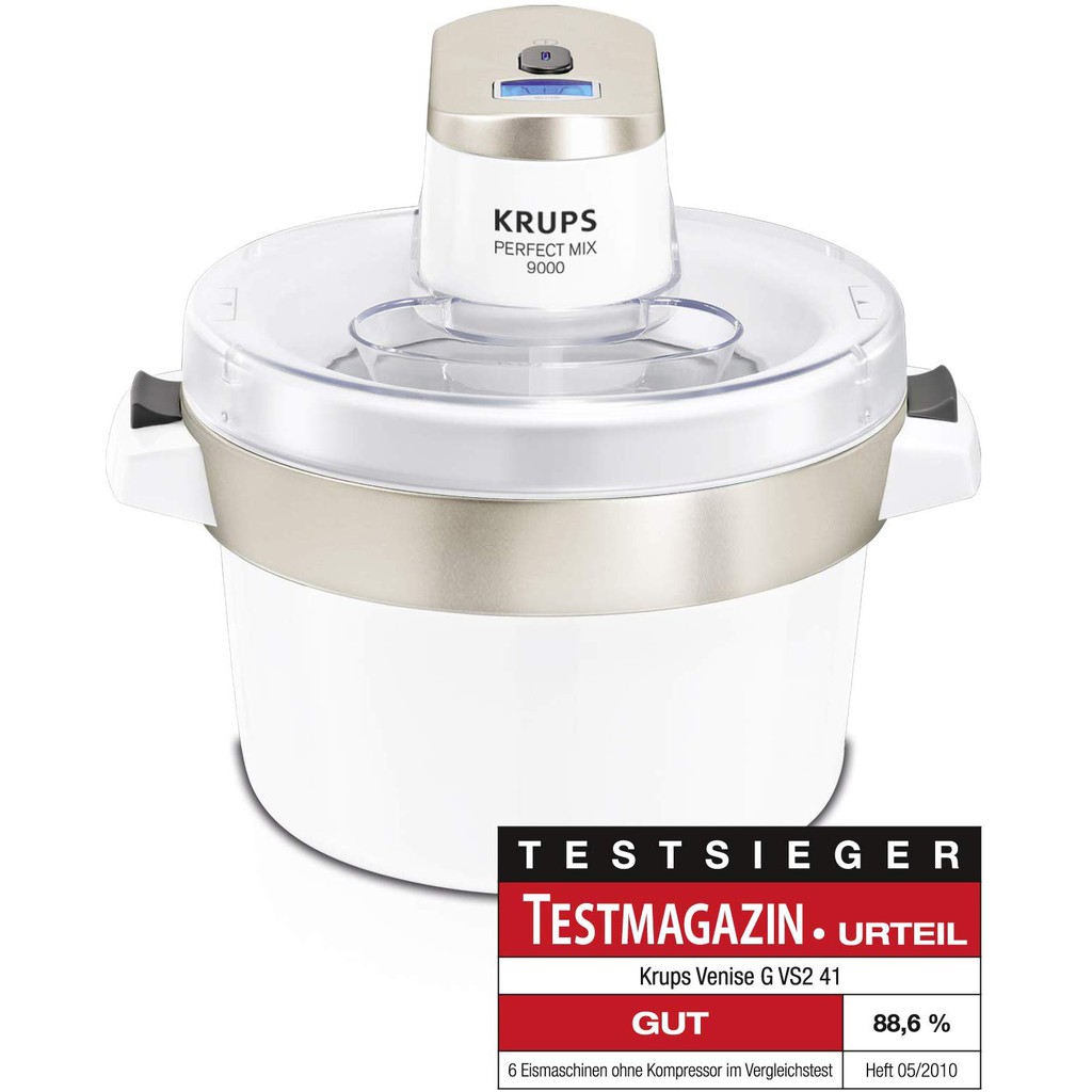 Máy làm kem krups gvs241 perfect mix 9000 eismaschine, 1,6l của đức