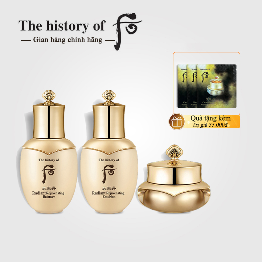 Bộ Dưỡng Da Tái Sinh Whoo Cheongidan Radiant 3pcs và 5pcs - Bộ tái sinh whoo; Bộ Whoo; Set dưỡng da Whoo