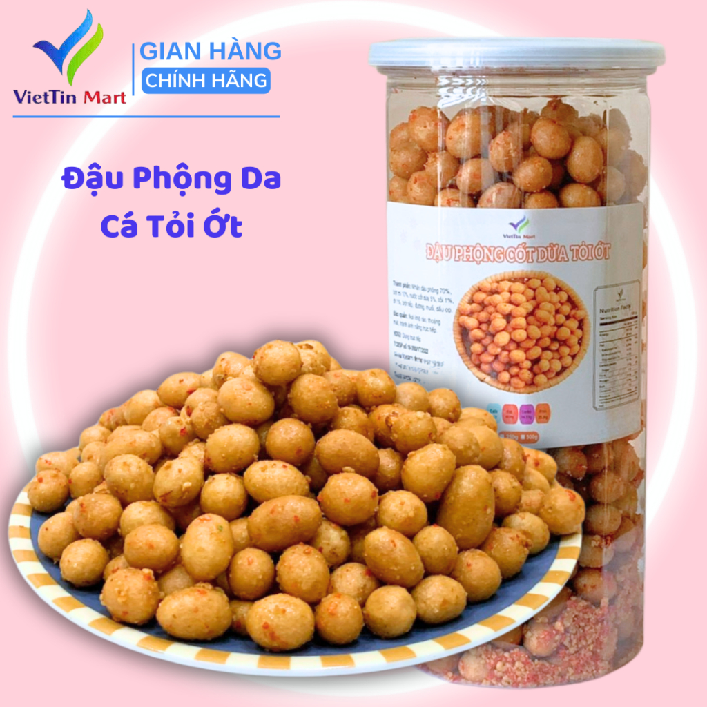 500Gr [lon pet] ĐẬU PHỘNG DA CÁ TỎI ỚT LOẠI 1