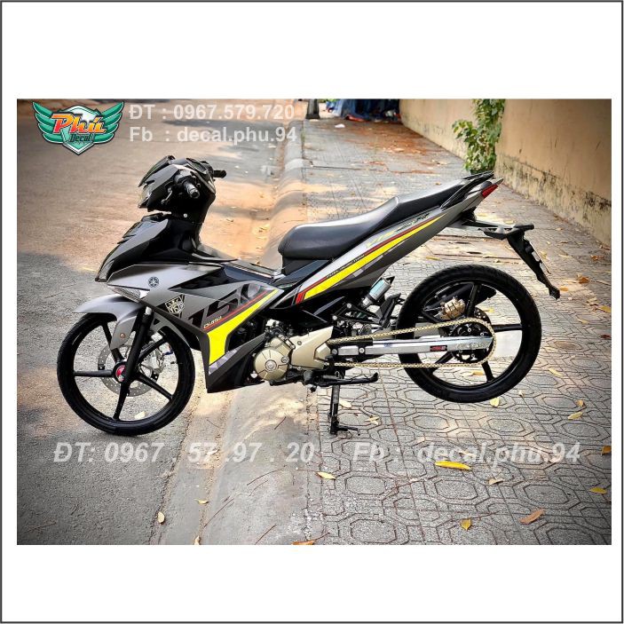 Tem rời Exciter Y15Zr Xám Lông Chuột 1 (X)|Mẫu mã đa dạng|Chi tiết sắc nét|Nhận làm Tem rời theo Yêu Cầu