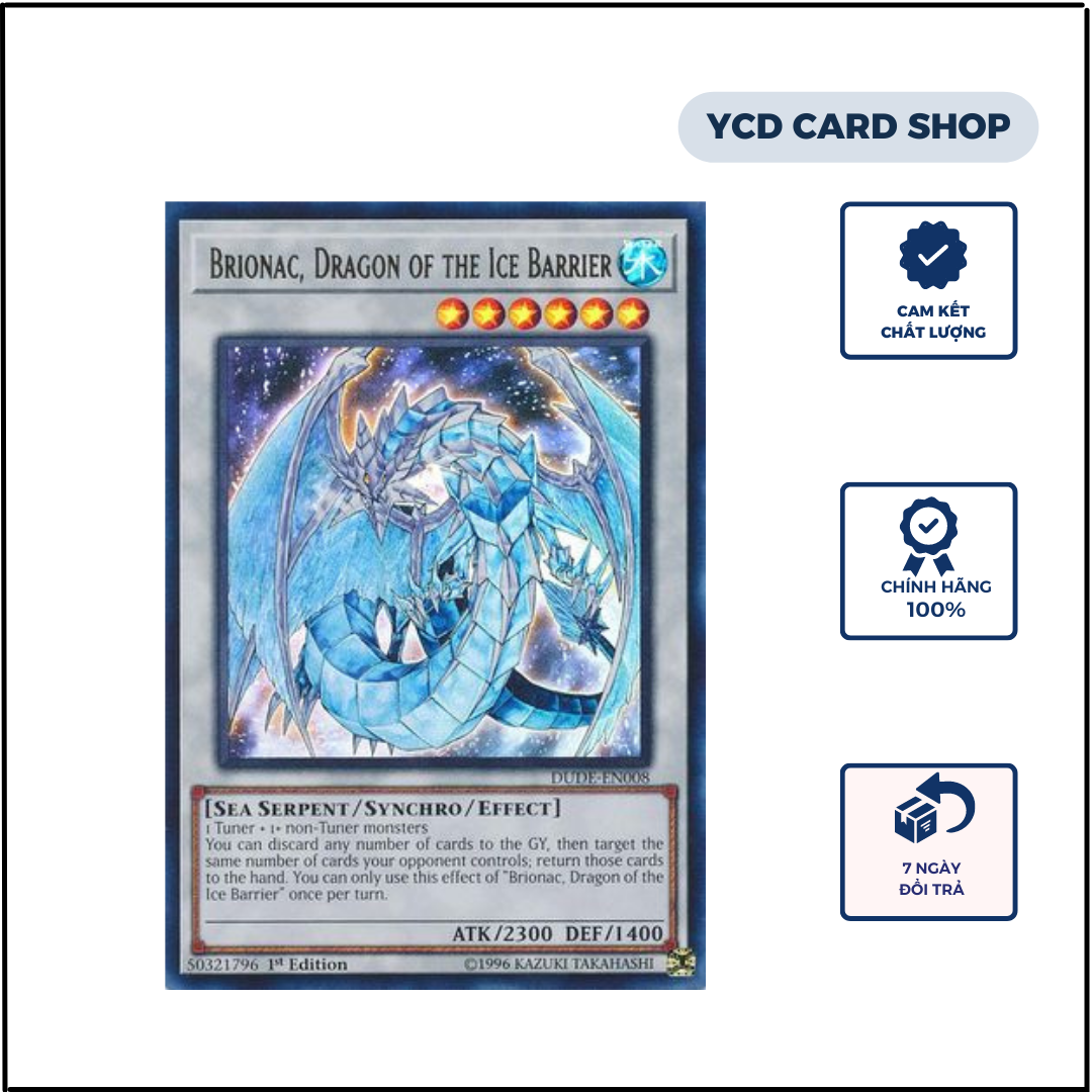 Thẻ bài yugioh chính hãng Brionac, Dragon of the Ice Barrier – Ultra Rare