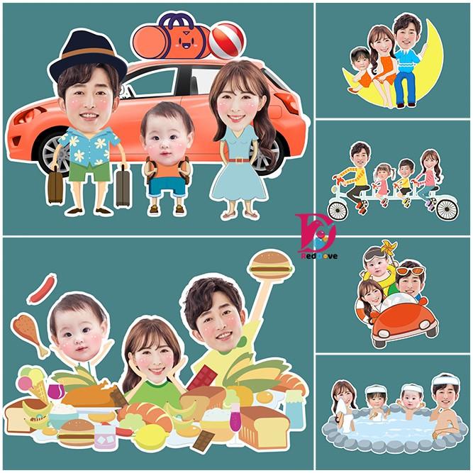 Chibi gia đình- chibi trang trí sinh nhật