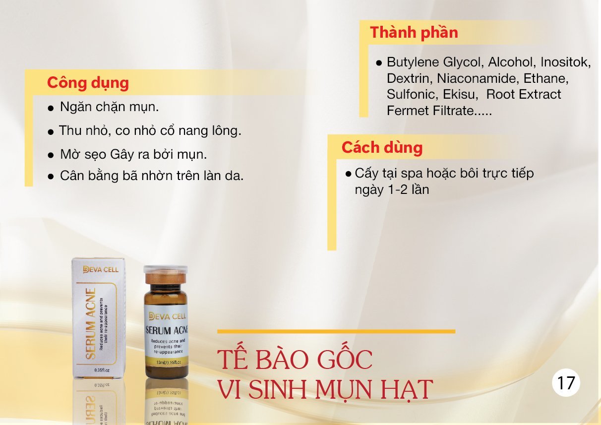 Vi sinh mụn hạt DevaCell - Vi sinh mụn Deva Cell