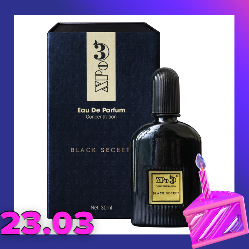 【DEAL HỦY DIỆT】【GIẢM 400K】Nước hoa XBeauty XPo3 Black Secret 30ml. Nước hoa cô đặc thơm lâu dùng được cho Nam & Nữ nhập khẩu