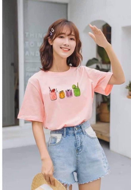Áo phông 4 cốc sinh tố hoa quả DTR0320