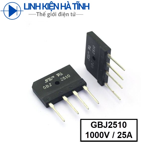 2 CON Cầu chỉnh lưu 25A cầu diode 25A bếp từ GBJ2510 mới 1000V / 25A