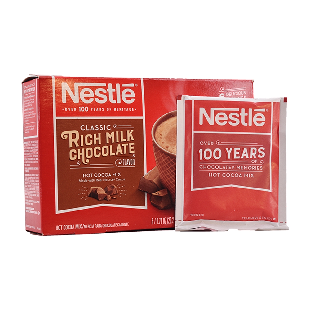 Bột Cacao Sữa Nestlé Hot Cocoa Mix (6 gói x 20,2gr)