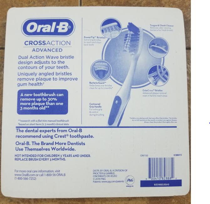 Bàn chải đánh răng Oral-B nhập khẩu Mỹ (Cây)