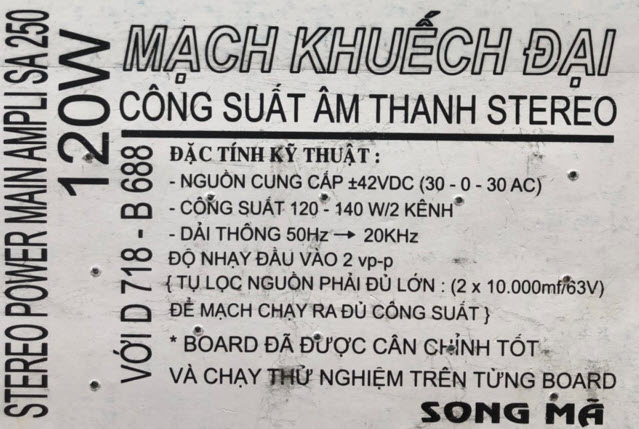 BO MẠCH AMPLY CÔNG SUẤT 4 SÒ 120W- 2 KÊNH