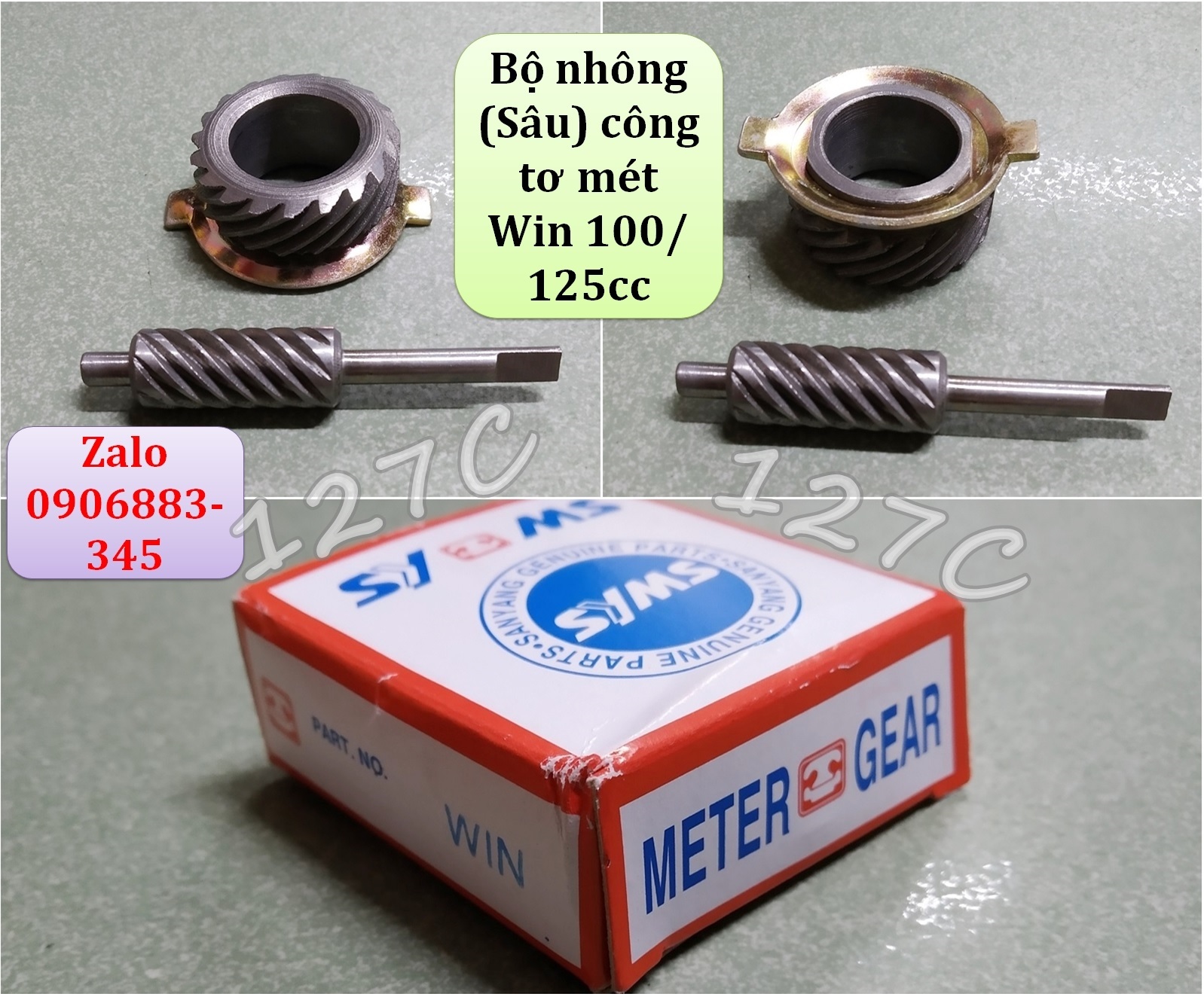 [HCM] Bộ nhông (Sâu) công tơ mét Win 100/ 125cc