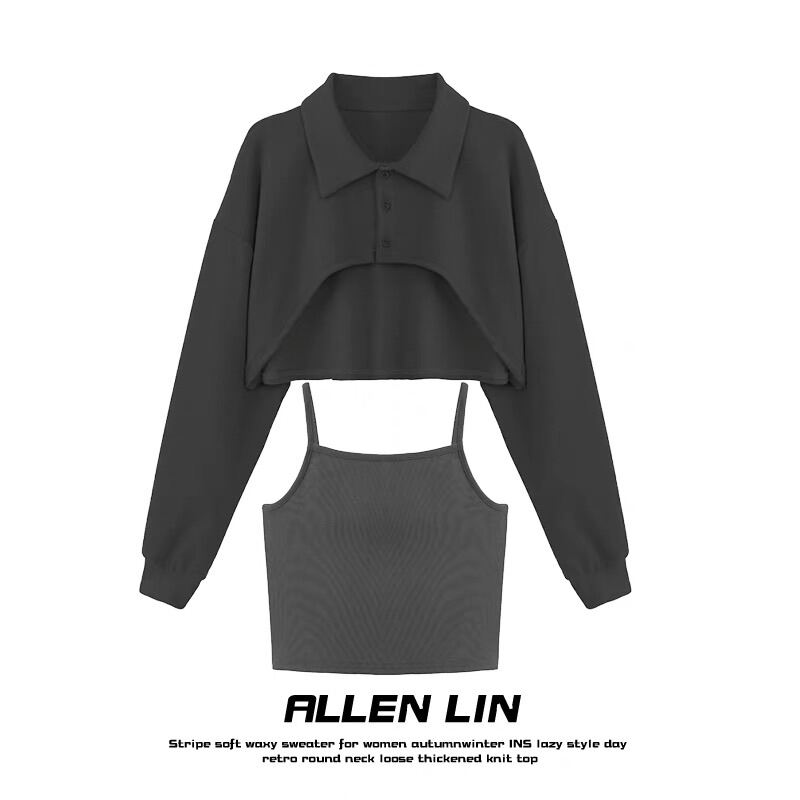 Set 2 món croptop petter + yếm 2 dây