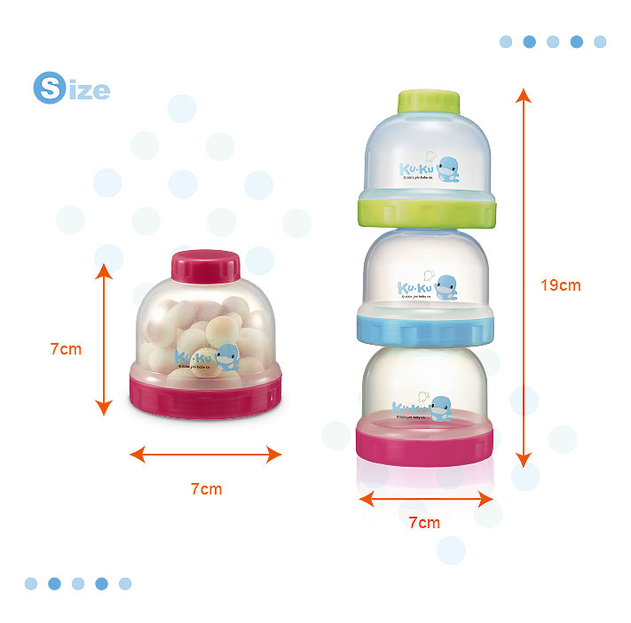 Hộp chia sữa 3 ngăn KUKU KU5465A