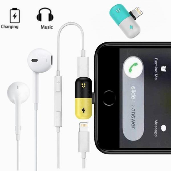 Bộ chia 2 cổng sạc và tai nghe cho iphone 7, 8, X