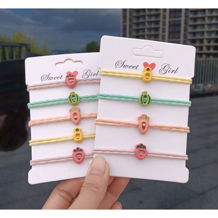 Set 10 dây chun buộc tóc xinh xắn nhiều mẫu