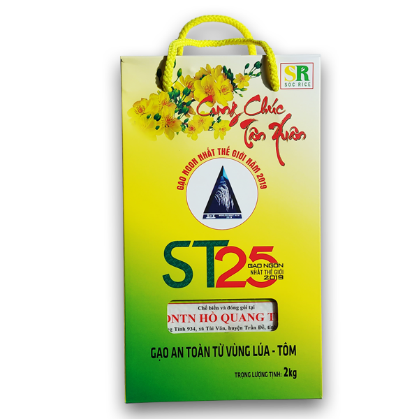 [Chính hãng] Gạo ST25 (Ông Cua) lúa tôm - cao cấp - hộp 2kg