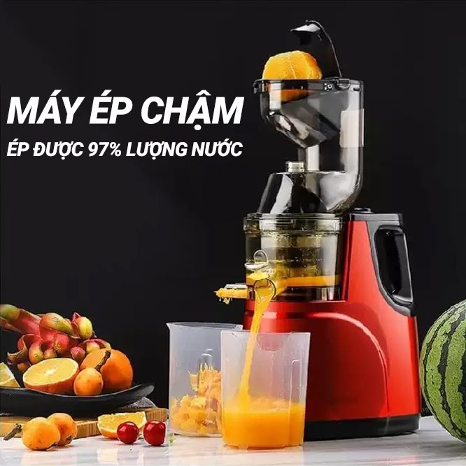 Máy ép chậm SAIKI, máy ép hoa quả, máy ép rau củ, ép 97% nước