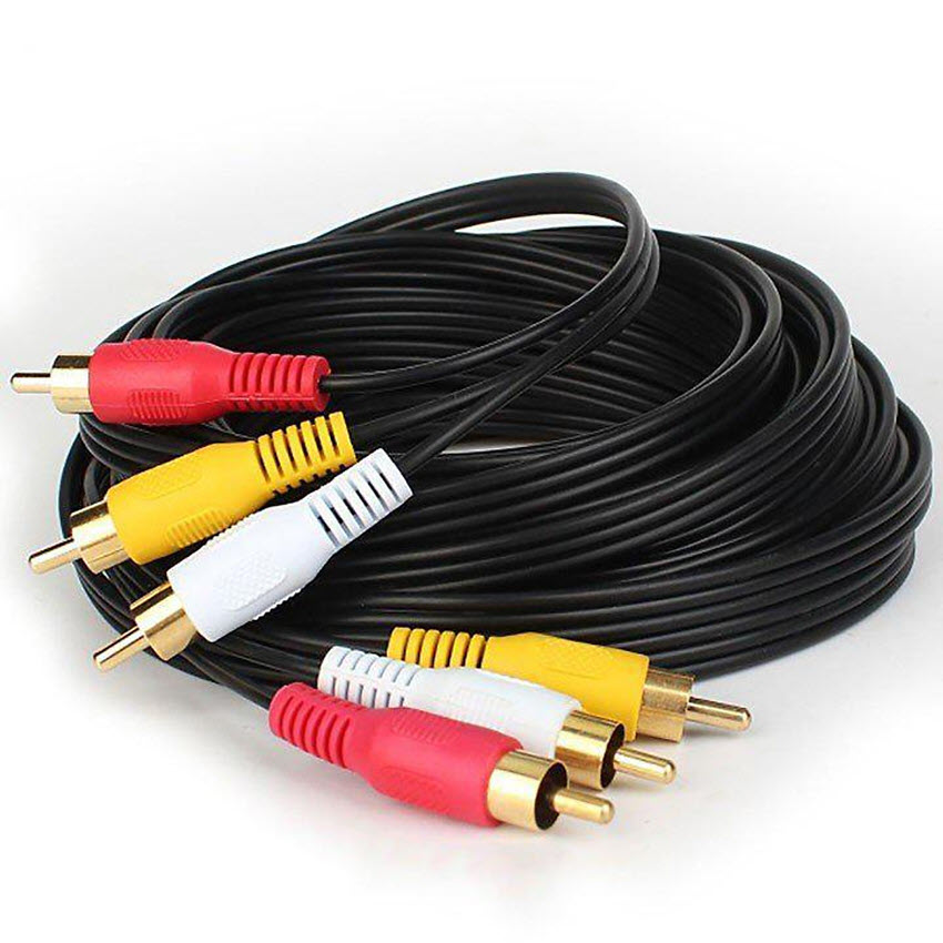 Cáp AV RCA dây AV 6 đầu hoa sen dài 1,5m