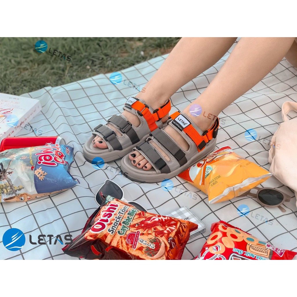 Sandal Nữ, Nam Đế Cao Letas D1001 Cam Tro