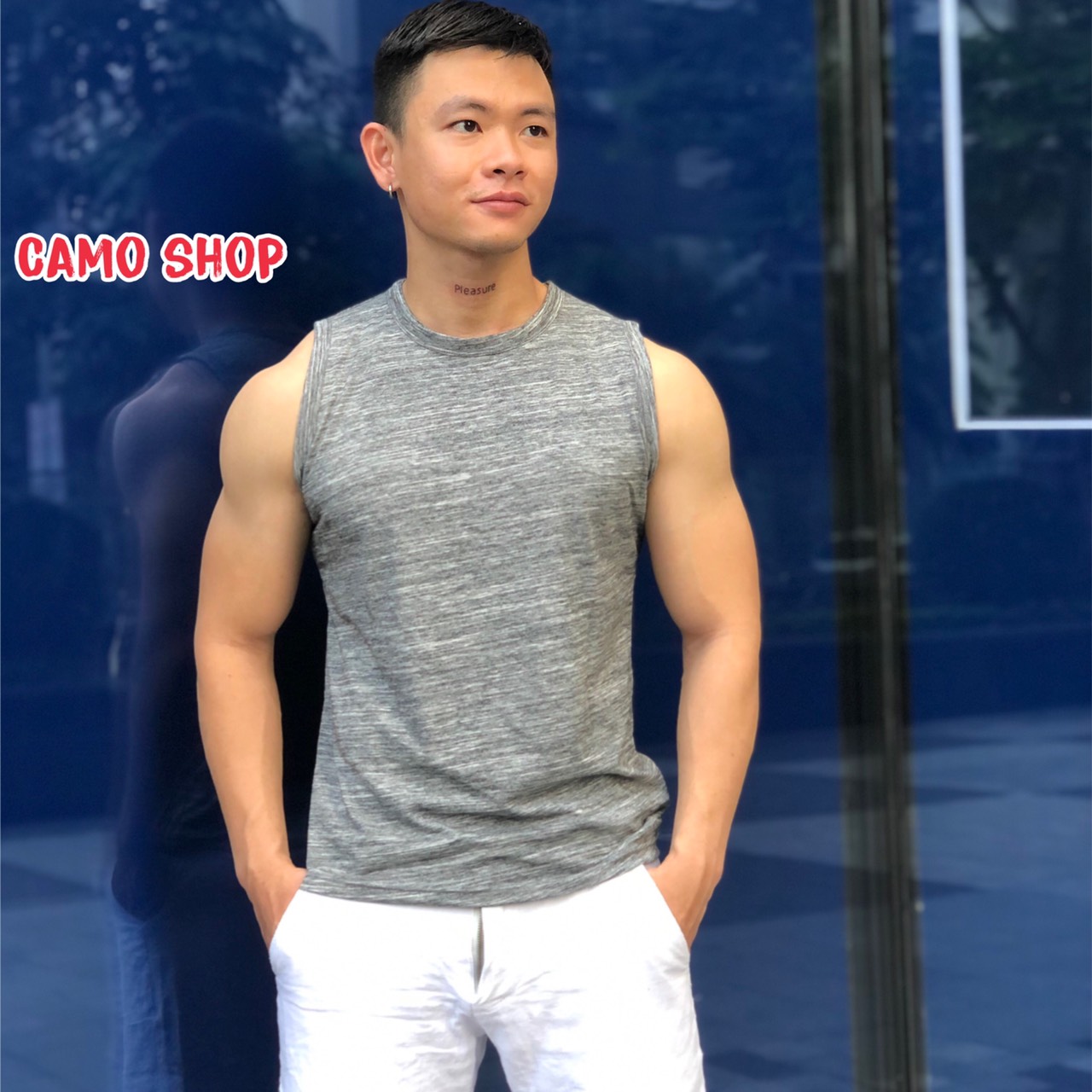 Áo Ba Lỗ Sát Nách Tanktop Nam Tập Gym Chất Vải Cotton Siêu Co Giãn Và Thấm Hút Tốt Mặc Nhà Thỏa Mái Mặc Gym Thì Hút Mặc Đi Choi Lại Đẹp