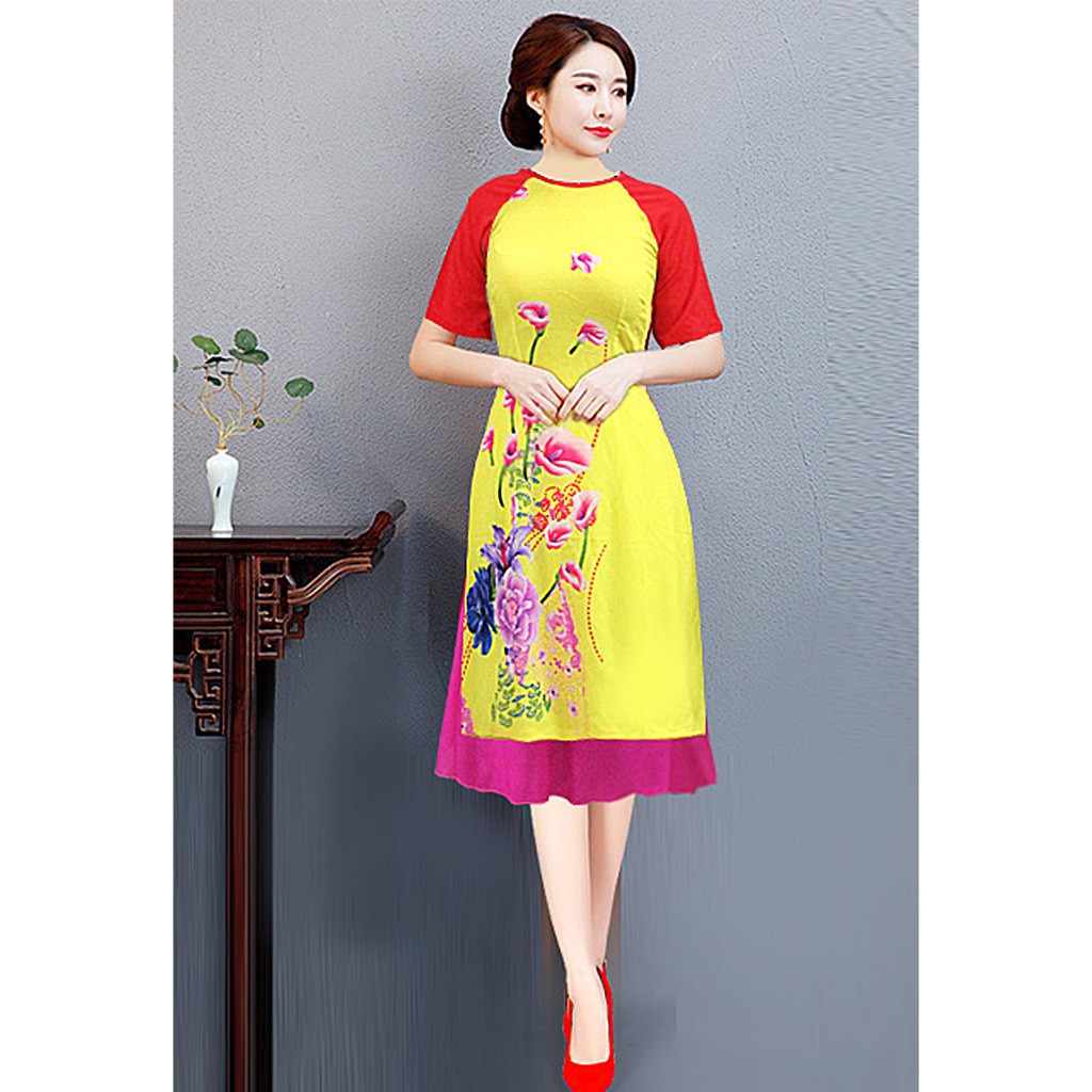 [HCM]Áo dài cách tân lụa nhật sản phẩm tốt với chất lượng độ bền cao và được cam kết sản phẩm y như hình