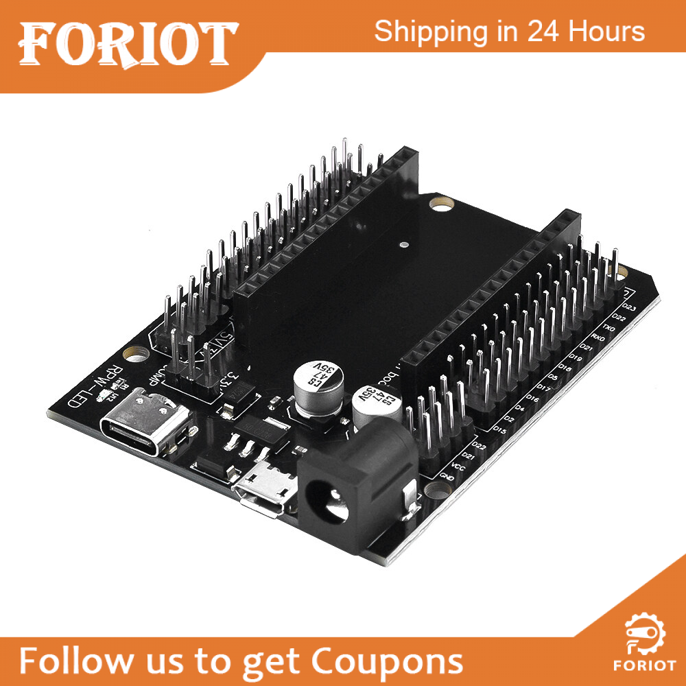 Foriot ESP32 Super Breakout Board Expansion Board 3 Types Outputs for ESP32 Module ESP-WROOM-32 ESP32 Block PCB